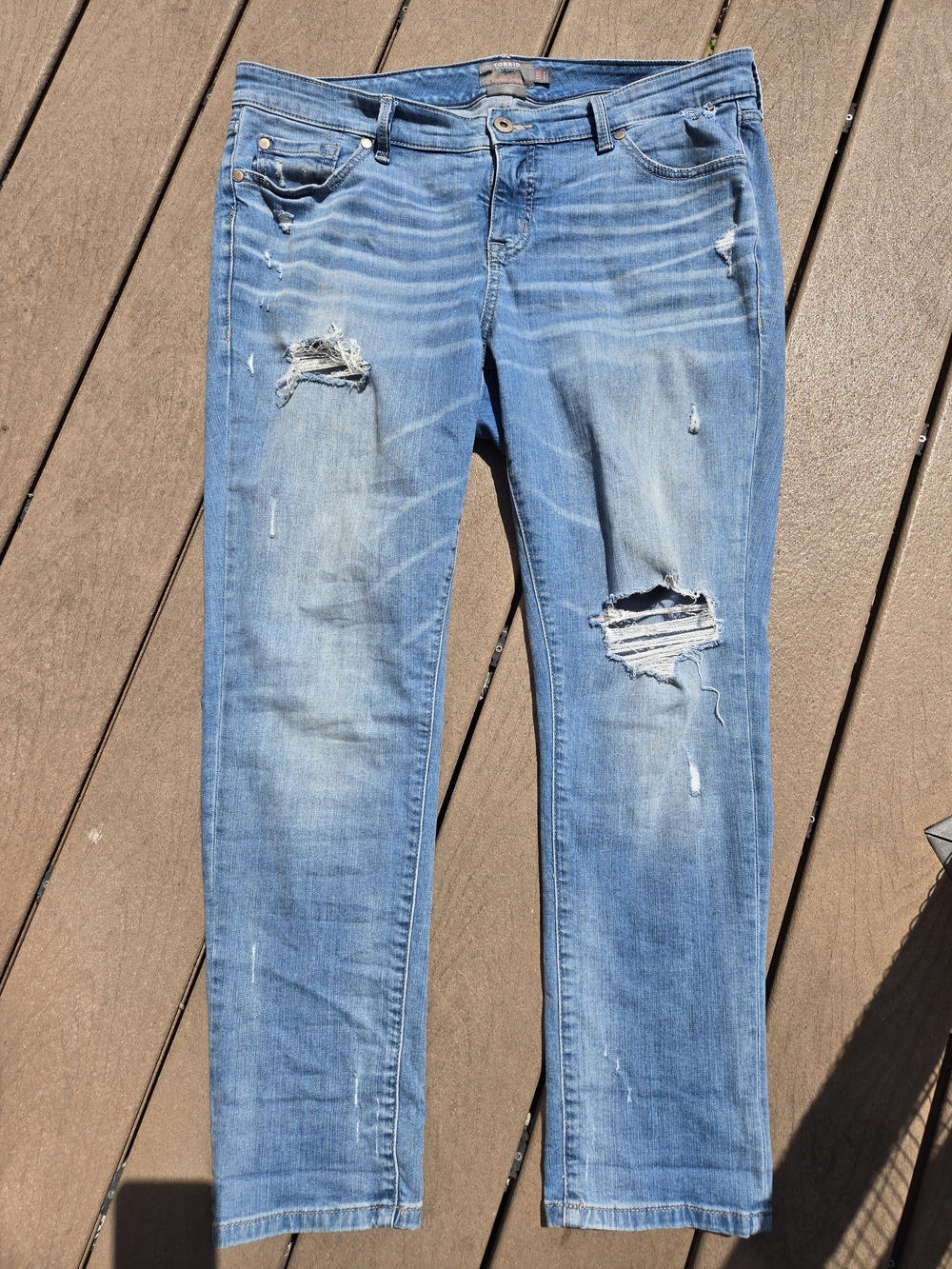 Distressed Light Blue Women’s Jeans